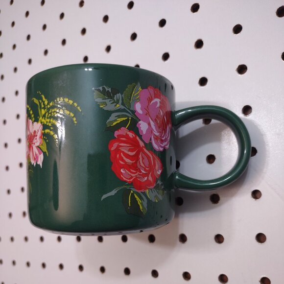 2018 Starbucks + Ban.do Dark Green Floral Ceramic Mug, 12 fl oz - Picture 4 of 7